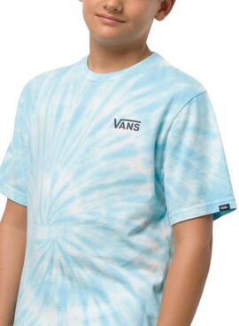 Camiseta Vans Tie Dye Azul Y Blanco Para Niño