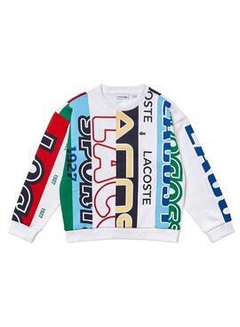 Sudadera Lacoste Estampado Rayas Multicolor Niño