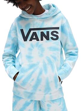Sudadera Vans Tie Dye Azul Y Blanco Para Niño