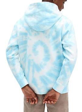 Sudadera Vans Tie Dye Azul Y Blanco Para Niño