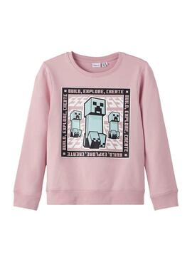 Sudadera Name It Jassana Minecraft Rosa Niña