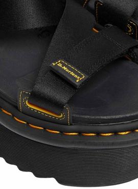 Sandalias Dr Martens Kimber Logo Negras Para Mujer