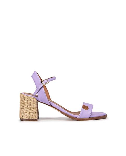Sandalias Tacón Lajas Lila POPA para Mujer