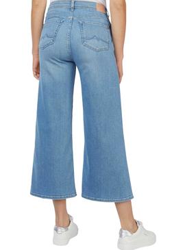 Pantalón Vaquero Pepe Jeans Lexa Crop Azul Mujer