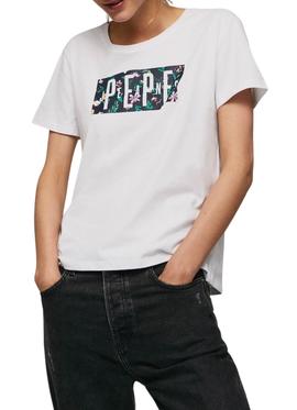 Camiseta Pepe Jeans Patsi Blanca Para Mujer