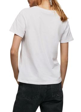 Camiseta Pepe Jeans Patsi Blanca Para Mujer