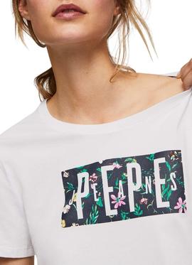 Camiseta Pepe Jeans Patsi Blanca Para Mujer