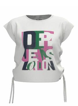 Camiseta Pepe Jeans Peachy Blanca Para Mujer