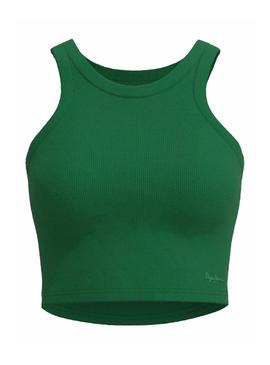 Top Crop Pepe Jeans Piera Verde Para Mujer