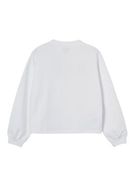 Sudadera Pepe Jeans Peg Logo Blanca Para Mujer