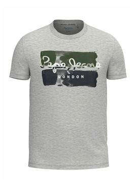 Camiseta Pepe Jeans Santino Gris Para Hombre