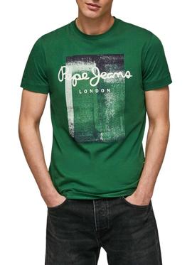 Camiseta Pepe Jeans Sawer Verde Para Hombre