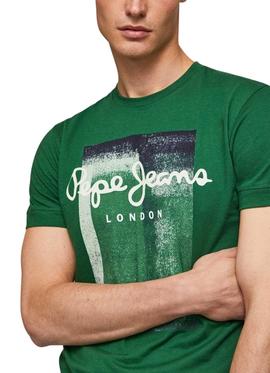 Camiseta Pepe Jeans Sawer Verde Para Hombre