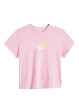 Camiseta Levis Graphic Classic Rosa Para Mujer