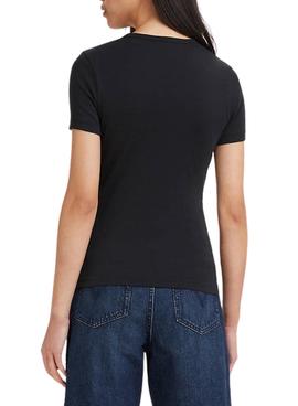 Camiseta Levis Rib Baby Negra Para mujer