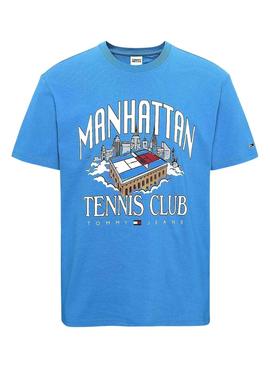 Camiseta Tommy Jeans TJ Tennis Club Azul Hombre