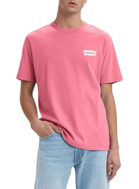 Camiseta Levis Relaxed Fit Wave Rosa Hombre