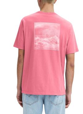 Camiseta Levis Relaxed Fit Wave Rosa Hombre