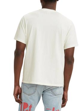 Camiseta Levis The Essential Blanca Para Hombre