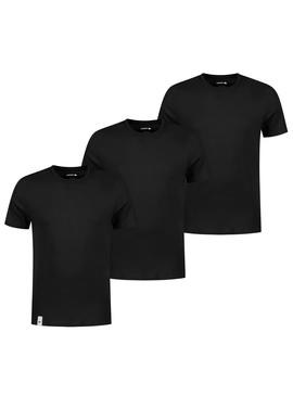 Camisetas Lacoste 3 Pack Negro Para Hombre
