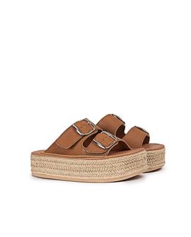 Sandalias Plataforma Morell Vegano Cuero POPA Mujer