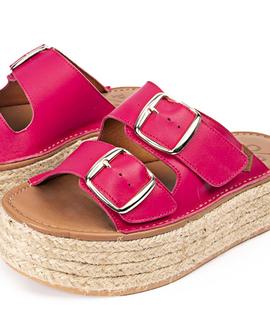 Sandalias Plataforma Morell Color Fucsia
