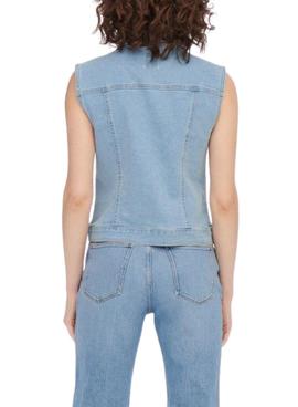 Chaleco Only Wonder West Box Denim Azul Mujer