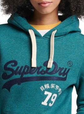 Sudadera Superdry Vintage Vl Interest Azul Mujer