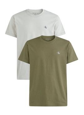 Pack 2 Camisetas Calvin Klein Monograma Hombre