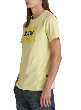 Camiseta G-Star Raw Amarilla Para Hombre