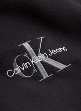 Sudadera Calvin Klein Logotipo Negro Para Hombre