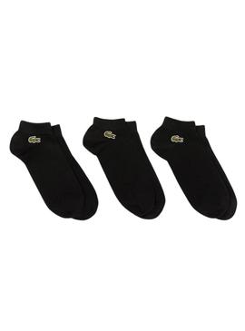 Pack de Calcetines Lacoste Sport Negros Hombre