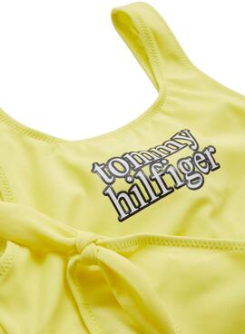 Bikini Tommy Hilfiger Logo Amarillo para Niña