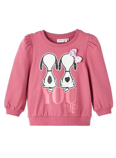 Sudadera It Snoopy Rosa Para Niña