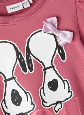 Sudadera Name It Snoopy Rosa Para Niña