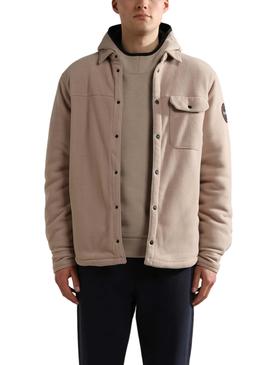 Sudadera Napapijri B-Whale Beige Para Hombre