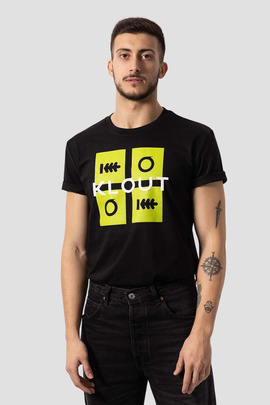 Camiseta Klout Puzzle Neon Negro