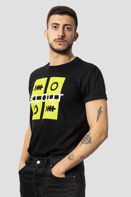 Camiseta Klout Puzzle Neon Negro