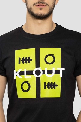 Camiseta Klout Puzzle Neon Negro