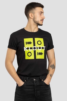 Camiseta Klout Puzzle Neon Negro