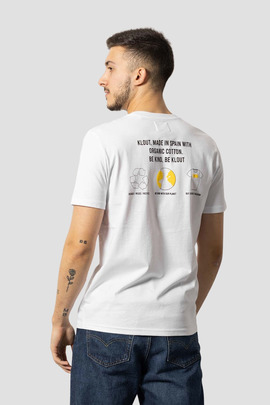 Camiseta Klout Recycle Blanca para Hombre y Mujer