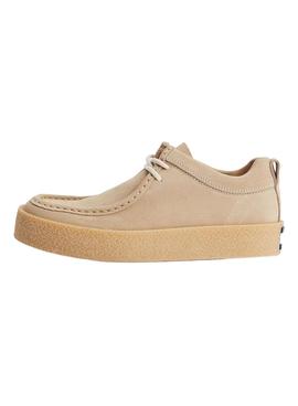 Zapatos Tommy Hilfiger De Ante Beige Para Hombre