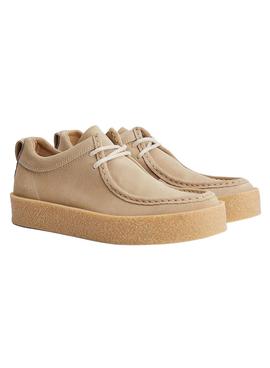 Zapatos Tommy Hilfiger De Ante Beige Para Hombre