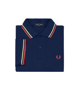 Polo Fred Perry Twin Tipped Marino Para Hombre
