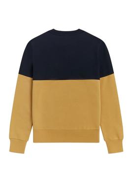 Sudadera Fred Perry Colourblock Camel Para Hombre