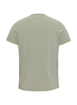 Camiseta Tommy Jeans Entry Flag Verde Para Hombre