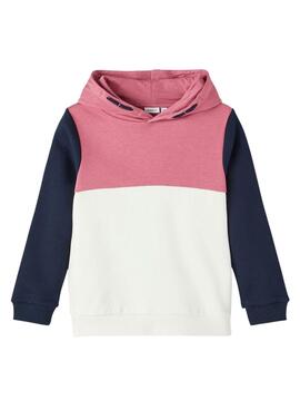 Sudadera Name It Colourblock Rosa Para Niña