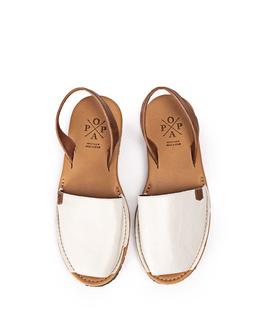 Menorquina Plana George Bay Blanco POPA para Hombre