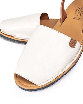 Menorquina Plana George Bay Blanco POPA para Hombre