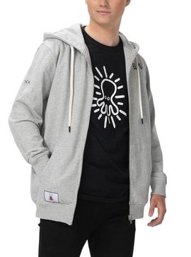 Chaqueta El Pulpo Storm Zip Gris Para Hombre